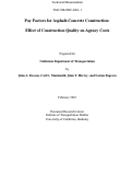 Cover page: Pay Factors for Asphalt-Concrete Construction: Effect of Construction Quality on Agency Costs