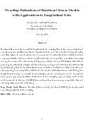 Cover page: Two-Step Estimation of Functional Linear Models with Applications to Longitudinal Data