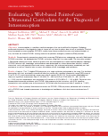 Cover page: Evaluating a Web-based Point-of-care Ultrasound Curriculum for the Diagnosis of Intussusception.