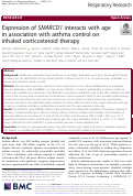 Cover page: Expression of SMARCD1 interacts with age in association with asthma control on inhaled corticosteroid therapy