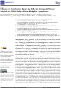 Cover page: Efficacy of Antibodies Targeting TfR1 in Xenograft Mouse Models of AIDS-Related Non-Hodgkin Lymphoma