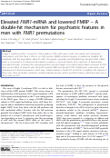 Cover page: Elevated FMR1-mRNA and lowered FMRP – A double-hit mechanism for psychiatric features in men with FMR1 premutations