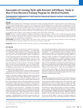 Cover page: Association of Learning Styles with Research Self‐Efficacy: Study of Short‐Term Research Training Program for Medical Students