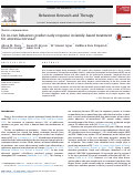 Cover page: Do in-vivo behaviors predict early response in family-based treatment for anorexia nervosa?