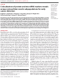 Cover page: Colocalization of protein and microRNA markers reveals unique extracellular vesicle subpopulations for early cancer detection.