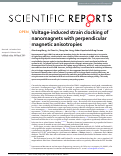 Cover page: Voltage-induced strain clocking of nanomagnets with perpendicular magnetic anisotropies