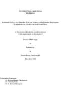 Cover page: Nutritional Ecology of a Generalist Herbivore <i>Vanessa cardui</i> Linnaeus (Lepidoptera: Nymphalidae) on Variable Larval and Adult Diets