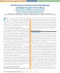 Cover page: The Effectiveness and Value of Oral Immunotherapy and Viaskin Peanut for Peanut Allergy.