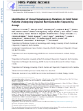 Cover page: Identification of Clonal Hematopoiesis Mutations in Solid Tumor Patients Undergoing Unpaired Next-Generation Sequencing Assays.