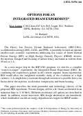 Cover page: Options for an integrated beam experiment