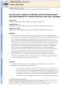 Cover page: Assessing the Cultural in Culturally Sensitive Printed Patient-Education Materials for Chinese Americans With Type 2 Diabetes