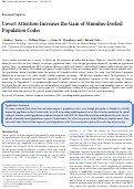 Cover page: Covert Attention Increases the Gain of Stimulus-Evoked Population Codes.