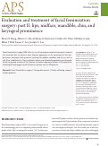 Cover page: Evaluation and treatment of facial feminization surgery: part II. lips, midface, mandible, chin, and laryngeal prominence