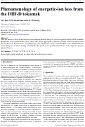 Cover page: Phenomenology of energetic-ion loss from the DIII-D tokamak