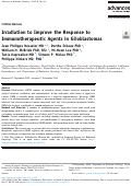 Cover page: Irradiation to Improve the Response to Immunotherapeutic Agents in Glioblastomas