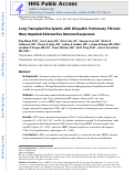 Cover page: Lung transplant recipients with idiopathic pulmonary fibrosis have impaired alloreactive immune responses.