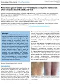 Cover page: Persistent generalized Grover disease: complete remission after treatment with oral acitretin