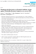 Cover page: Marinopyrrole Derivatives as Potential Antibiotic Agents against Methicillin-Resistant Staphylococcus aureus (III)