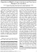 Cover page: Disparities in HRQOL of cancer survivors and non-cancer managed care enrollees.