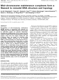 Cover page: Mini-chromosome maintenance complexes form a filament to remodel DNA structure and topology