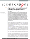 Cover page: Reproductive success delays moult phenology in a polar mammal