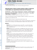 Cover page: Intimate partner violence among married couples in India and contraceptive use reported by women but not husbands