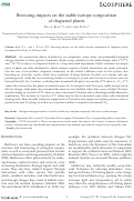 Cover page: Browsing impacts on the stable isotope composition of chaparral plants