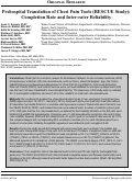 Cover page: Prehospital Translation of Chest Pain Tools (RESCUE Study): Completion Rate and Inter-rater Reliability