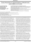 Cover page: Isolated Hand Palsy in National Institutes of Health Stroke Scale (NIHSS): Is It Useful?