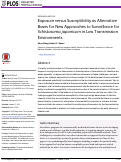 Cover page: Exposure versus Susceptibility as Alternative Bases for New Approaches to Surveillance for Schistosoma japonicum in Low Transmission Environments