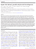 Cover page: Equine fetal adrenal, gonadal and placental steroidogenesis