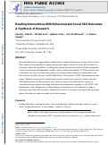 Cover page: Reading Interventions With Behavioral and Social Skill Outcomes