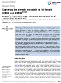 Cover page: Capturing the domain crosstalk in full length LRRK2 and LRRK2RCKW