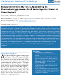 Cover page: Scapulothoracic Bursitis Appearing as Fluorodeoxyglucose-Avid Subscapular Mass: A Case Report