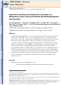 Cover page: Depression and executive dysfunction contribute to a metamemory deficit among individuals with methamphetamine use disorders