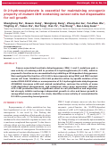 Cover page: D-2-hydroxyglutarate is essential for maintaining oncogenic property of mutant IDH-containing cancer cells but dispensable for cell growth