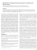 Cover page: Management of tibioperoneal trunk aneurysm in a patient with Behçet disease.