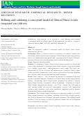 Cover page: Refining and validating a conceptual model of Clinical Nurse Leader integrated care delivery