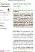 Cover page: Increasing western US forest wildfire activity: sensitivity to changes in the timing of spring