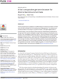 Cover page: A fast comparative genome browser for diverse bacteria and archaea