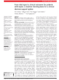 Cover page: From vital signs to clinical outcomes for patients with sepsis: a machine learning basis for a clinical decision support system.