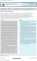 Cover page: Gondwanan origin of the Dipterocarpaceae-Cistaceae-Bixaceae is supported by fossils, areocladograms, ecomorphological traits and tectonic-plate dynamics