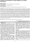 Cover page: Evaluation of Bird Response to Propane Exploders in an Airport Environment