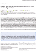 Cover page: Changes in Brainstem Pain Modulation Circuitry Function over the Migraine Cycle