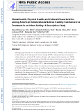 Cover page: Mental Health, Physical Health, and Cultural Characteristics Among American Indians/Alaska Natives Seeking Substance Use Treatment in an Urban Setting: A Descriptive Study.