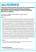 Cover page: Infectious Hematopoietic Necrosis Virus Transmission and Disease among Juvenile Chinook Salmon Exposed in Culture Compared to Environmentally Relevant Conditions