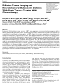 Cover page: Diffusion Tensor Imaging and Neurobehavioral Outcome in Children With Brain Tumors Treated With Chemotherapy