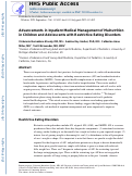 Cover page: Advancements in Inpatient Medical Management of Malnutrition in Children and Adolescents with Restrictive Eating Disorders.