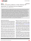 Cover page: SANA: cross-species prediction of Gene Ontology GO annotations via topological network alignment