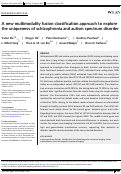 Cover page: A new multimodality fusion classification approach to explore the uniqueness of schizophrenia and autism spectrum disorder